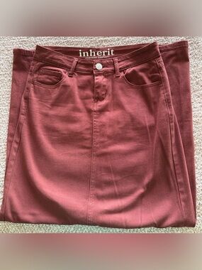Inherit Clothing Company High-Rise Rust Red Women’s Maxi Skirt